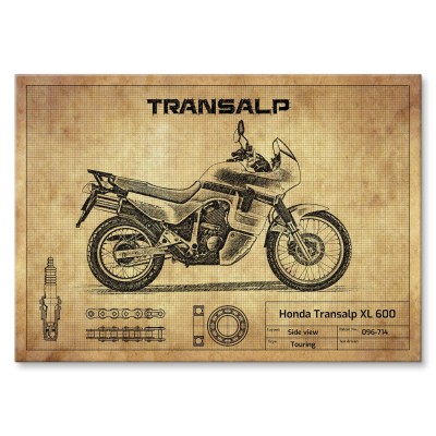 Plakat metalowy Honda Transalp XL 600 Prezent