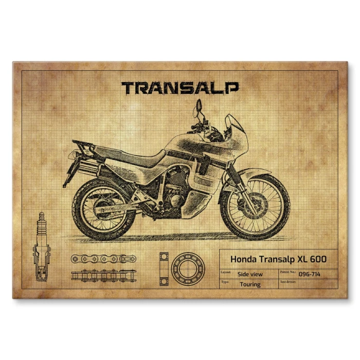 Plakat metalowy Honda Transalp XL 600 Prezent