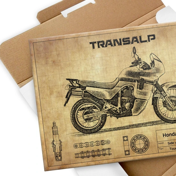 Plakat metalowy Honda Transalp XL 600 Prezent