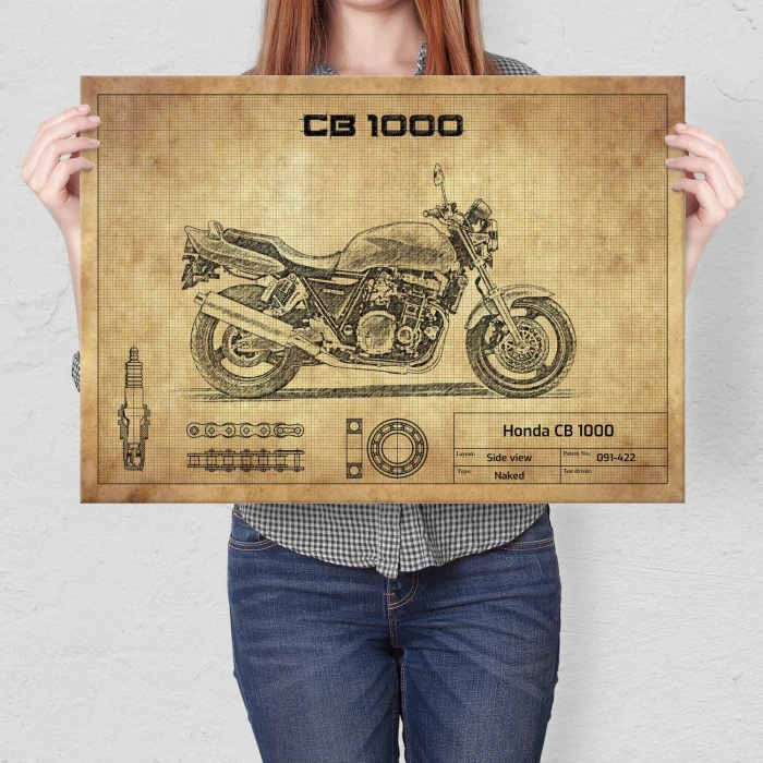 Plakat metalowy Honda CB 1000  Prezent
