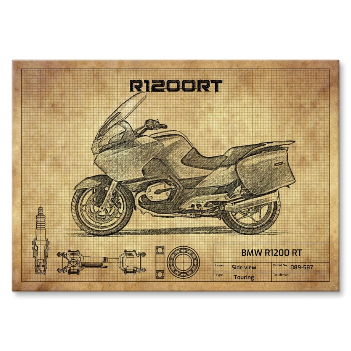 Plakat metalowy BMW R1200 RT Prezent