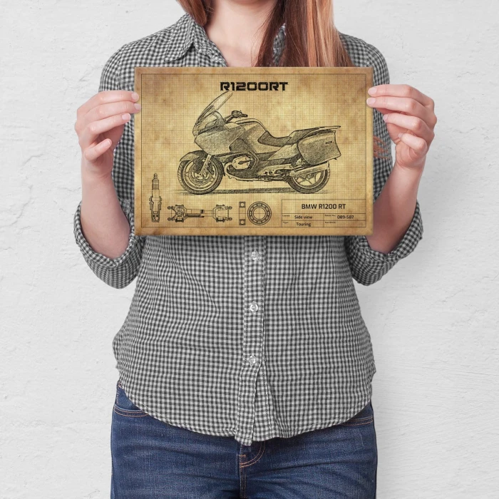 Plakat metalowy BMW R1200 RT Prezent
