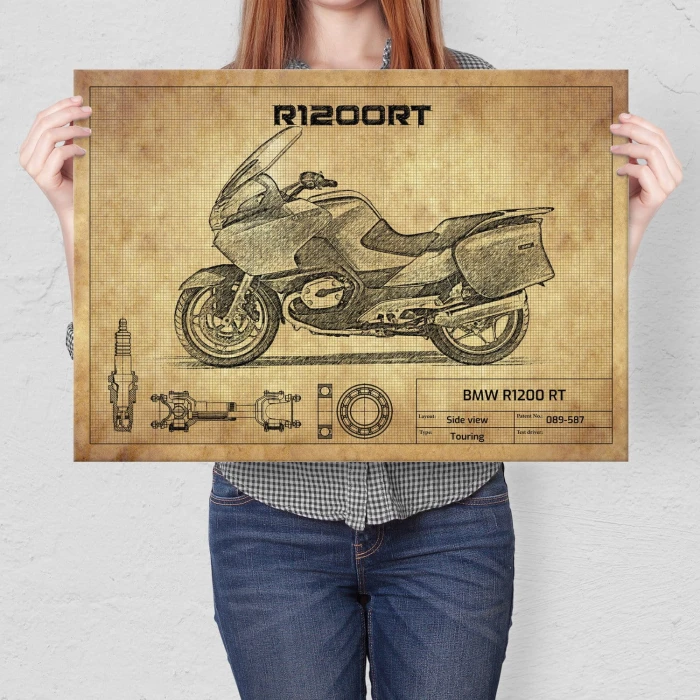 Plakat metalowy BMW R1200 RT Prezent