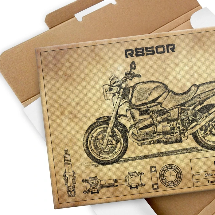 Plakat metalowy BMW R850R Prezent