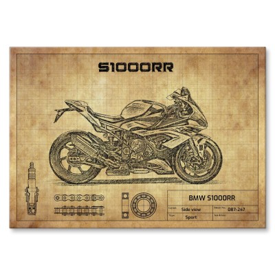 Plakat metalowy BMW S1000RR  Prezent