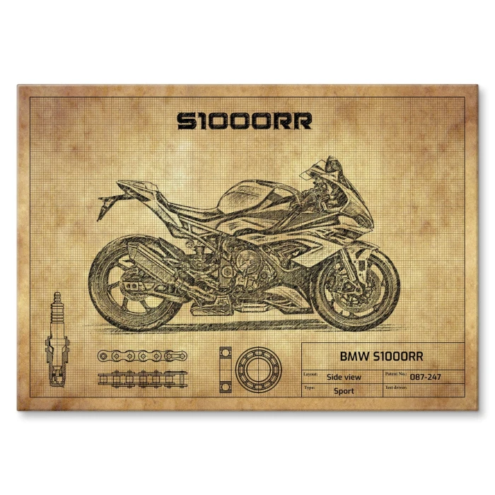 Plakat metalowy BMW S1000RR  Prezent