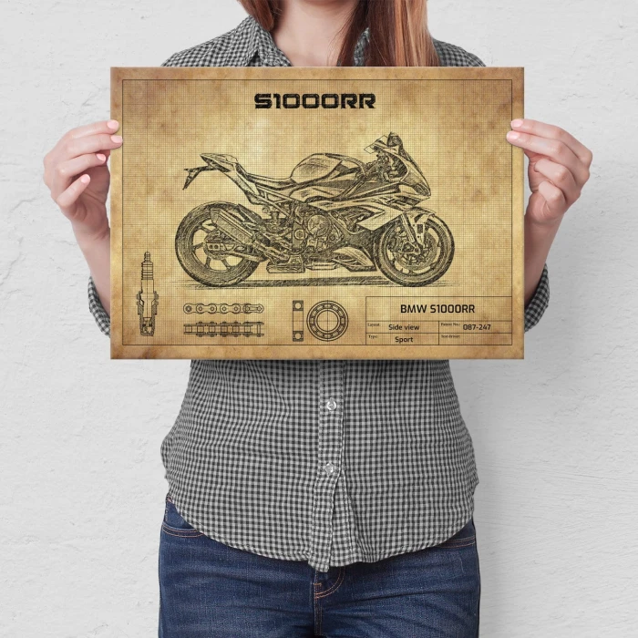 Plakat metalowy BMW S1000RR  Prezent