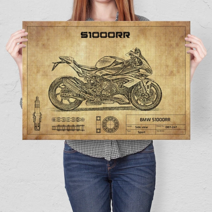 Plakat metalowy BMW S1000RR  Prezent