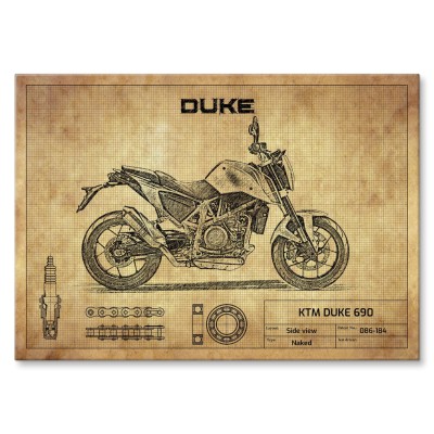 Plakat metalowy KTM DUKE 690 Prezent