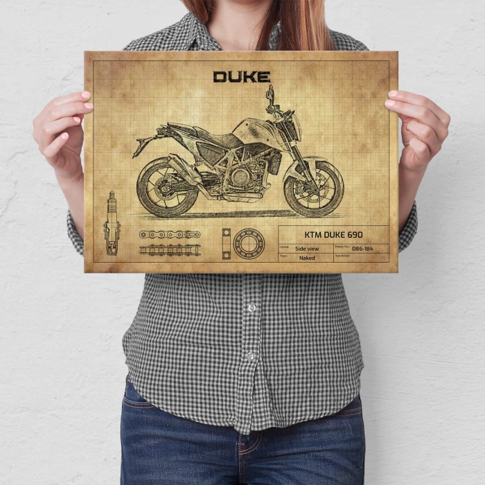 Plakat metalowy KTM DUKE 690 Prezent