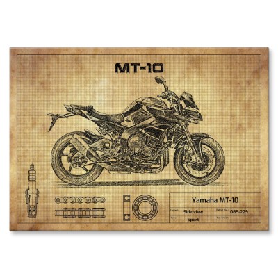 Plakat metalowy Yamaha MT-10 Prezent
