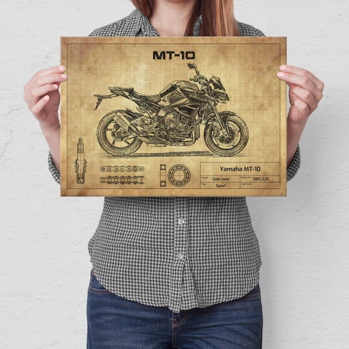 Plakat metalowy Yamaha MT-10 Prezent