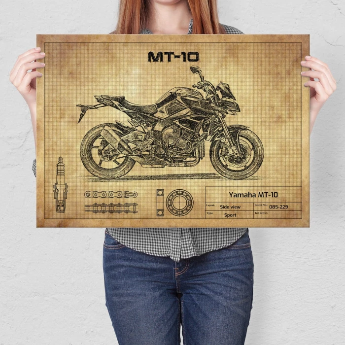 Plakat metalowy Yamaha MT-10 Prezent