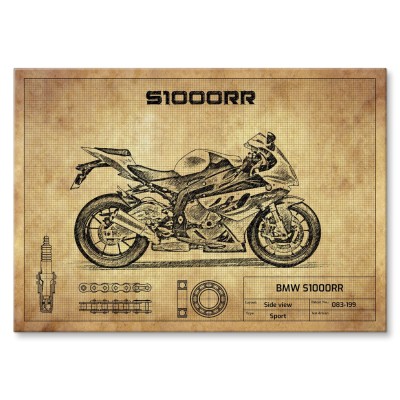 Plakat metalowy BMW S1000RR Prezent