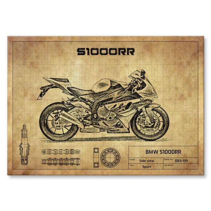 Plakat metalowy BMW S1000RR Prezent