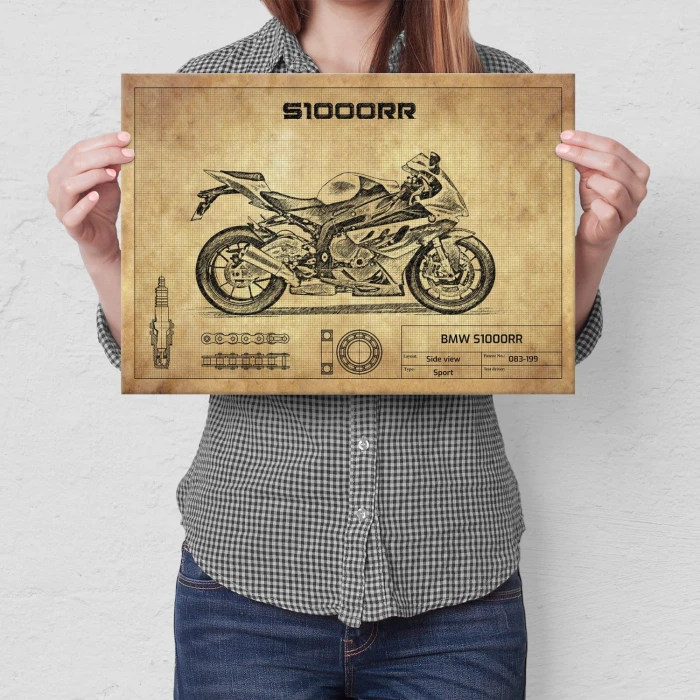 Plakat metalowy BMW S1000RR Prezent