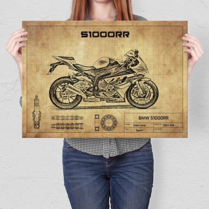 Plakat metalowy BMW S1000RR Prezent