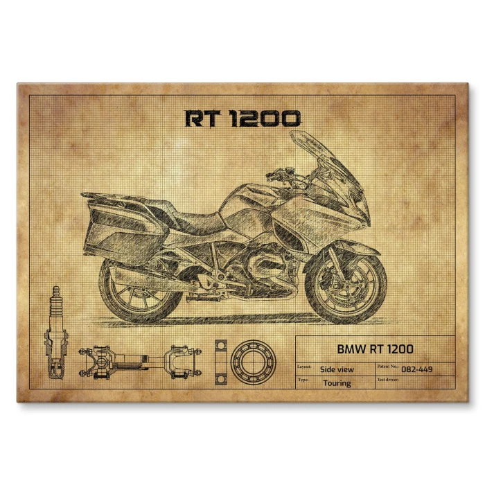Plakat metalowy BMW RT 1200 Prezent