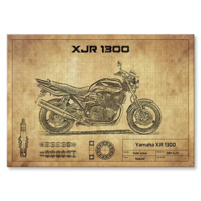 Plakat metalowy Yamaha XJR 1300 Prezent