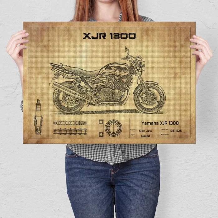 Plakat metalowy Yamaha XJR 1300 Prezent