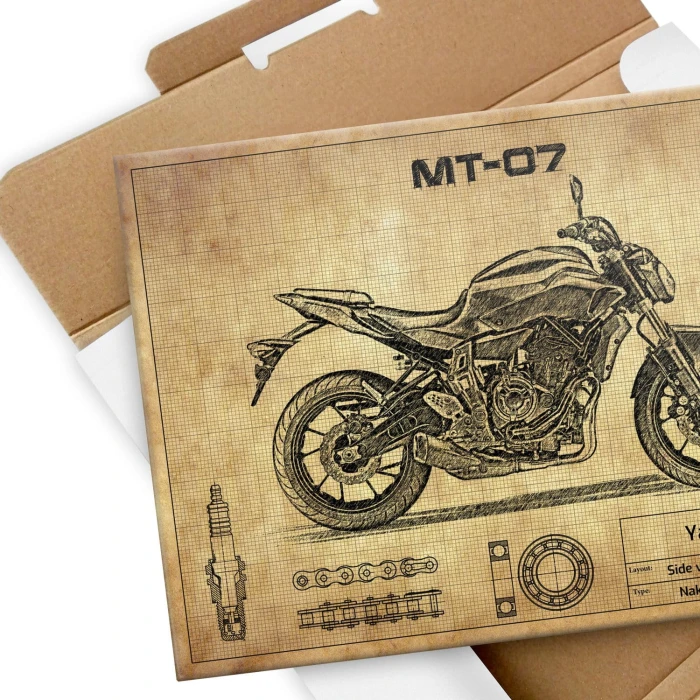 Plakat metalowy Yamaha MT-07 Prezent