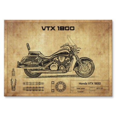 Plakat metalowy Honda VTX 1800 Prezent