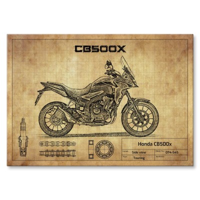 Plakat metalowy Honda CB500x Prezent