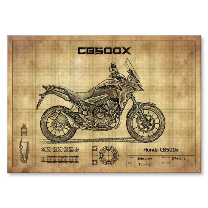 Plakat metalowy Honda CB500x Prezent