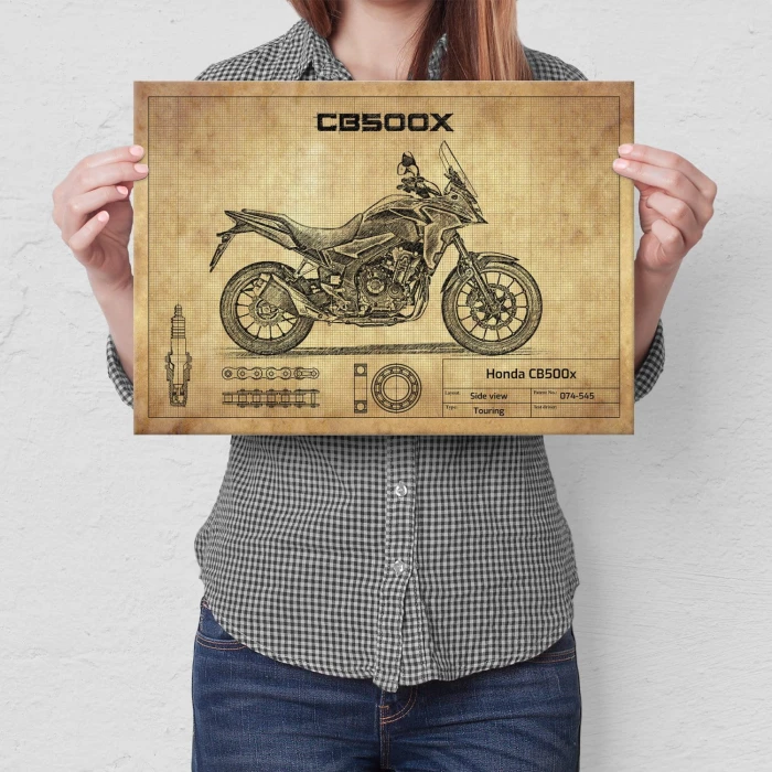 Plakat metalowy Honda CB500x Prezent