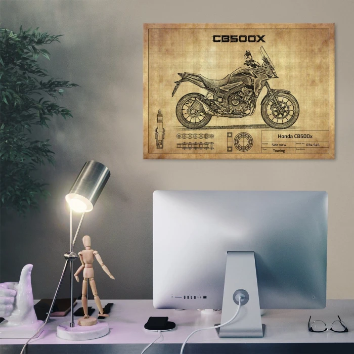 Plakat metalowy Honda CB500x Prezent