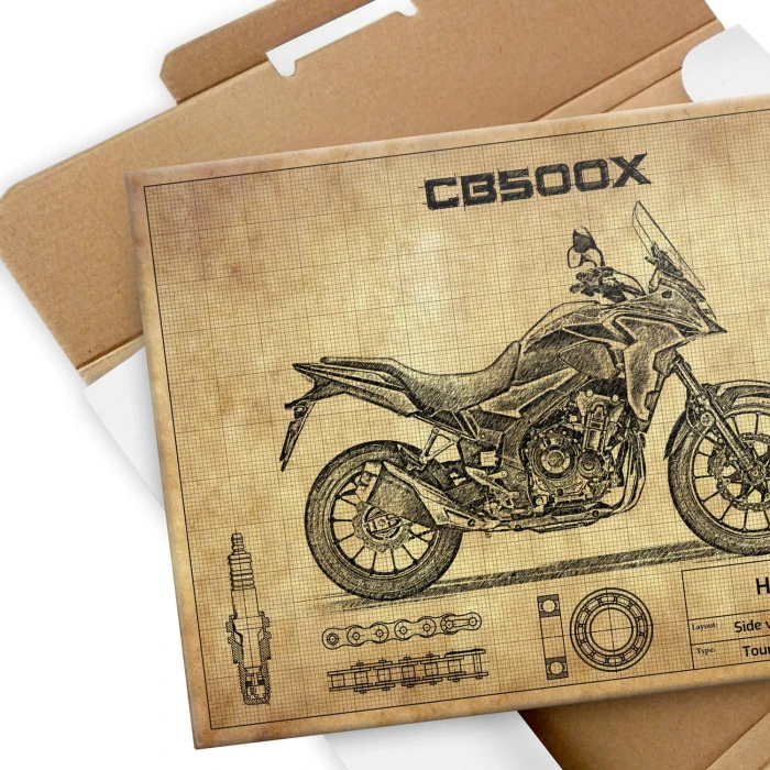 Plakat metalowy Honda CB500x Prezent