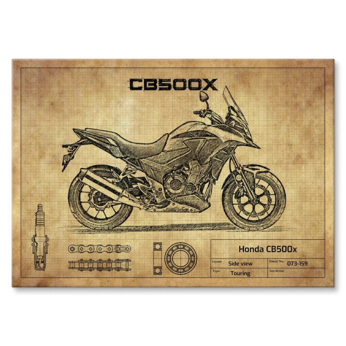 Plakat metalowy Honda CB500x Prezent