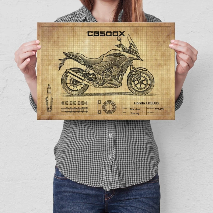 Plakat metalowy Honda CB500x Prezent