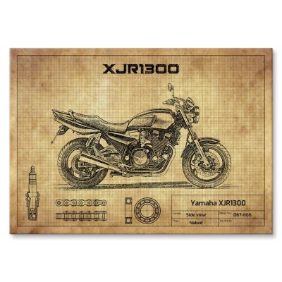 Plakat metalowy Yamaha XJR1300 Prezent