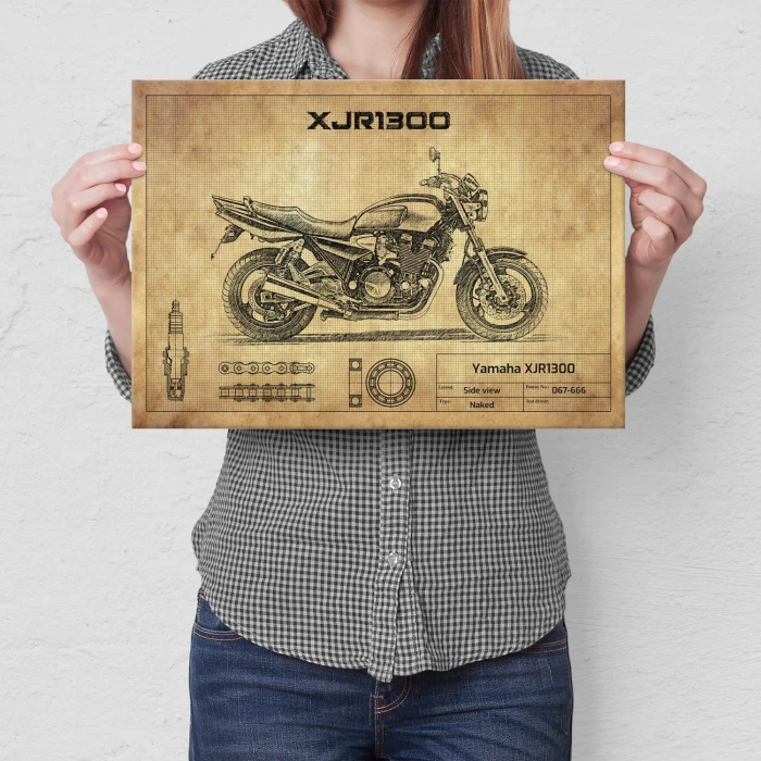 Plakat metalowy Yamaha XJR1300 Prezent