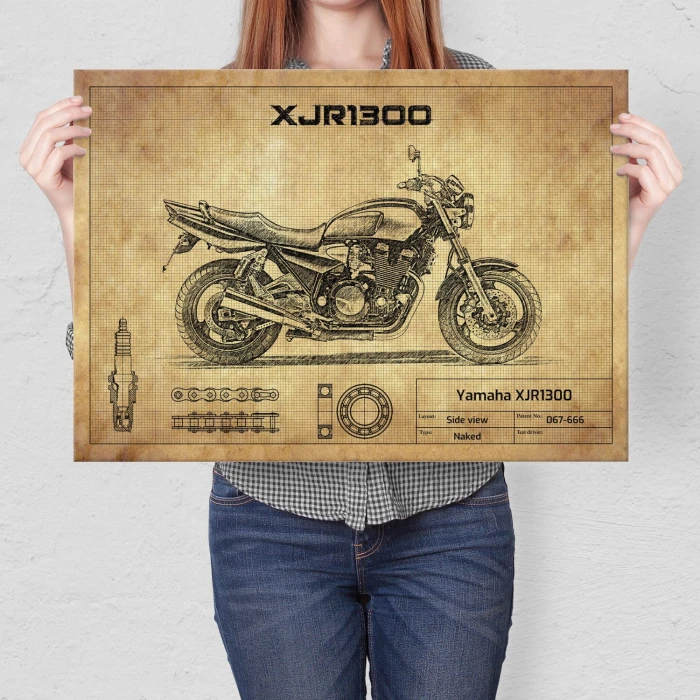 Plakat metalowy Yamaha XJR1300 Prezent