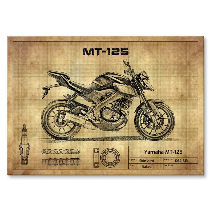 Plakat metalowy Yamaha MT-125 Prezent