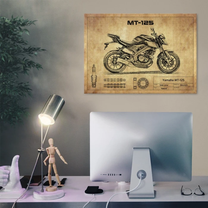 Plakat metalowy Yamaha MT-125 Prezent