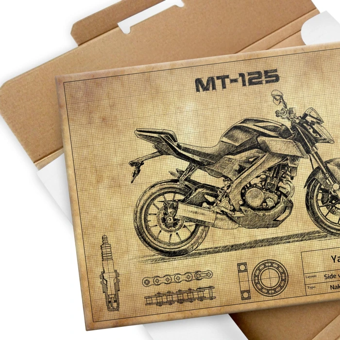Plakat metalowy Yamaha MT-125 Prezent