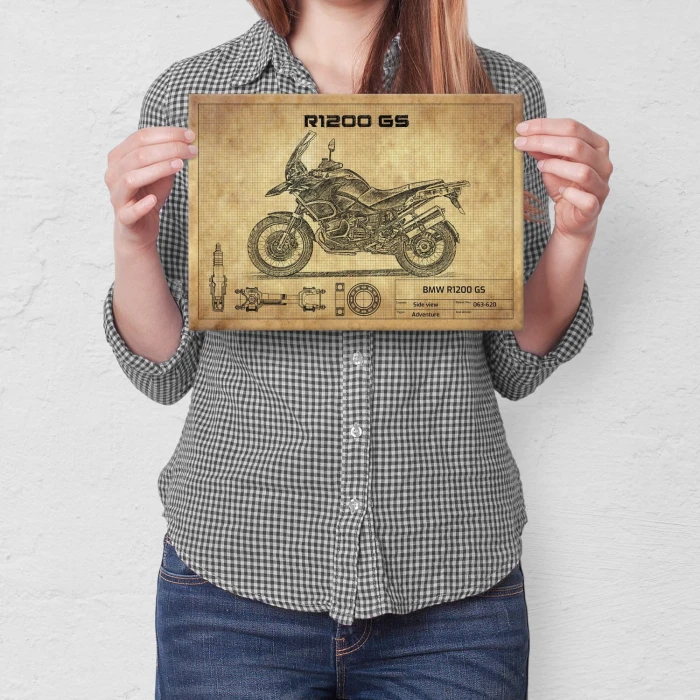 Plakat metalowy BMW R1200 GS Prezent