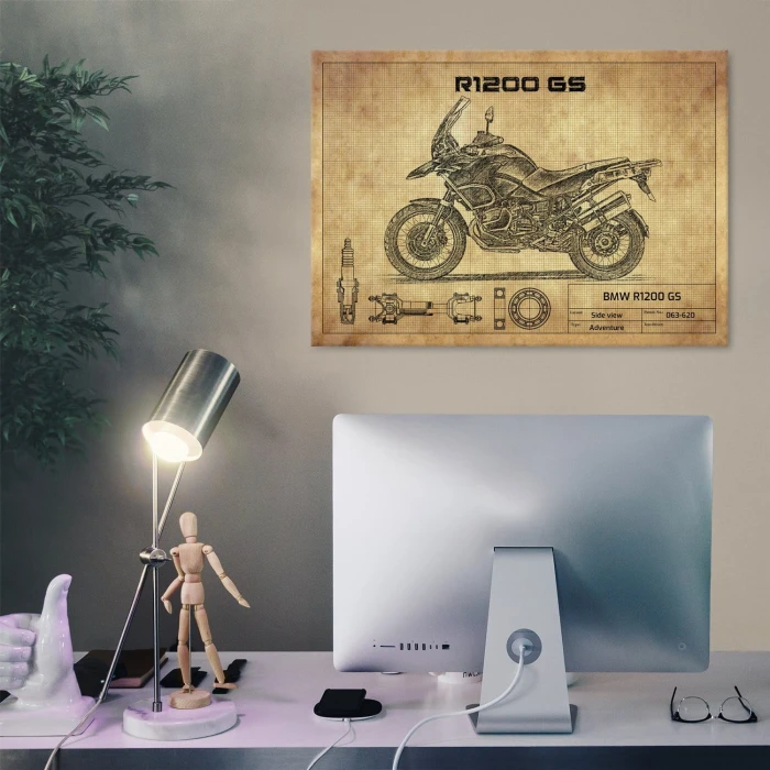 Plakat metalowy BMW R1200 GS Prezent