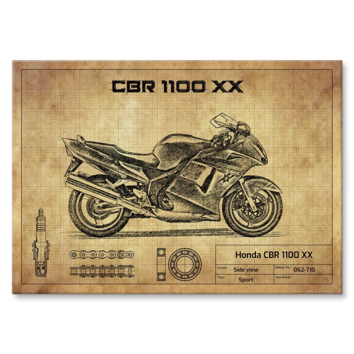 Plakat metalowy Honda CBR 1100 XX Prezent