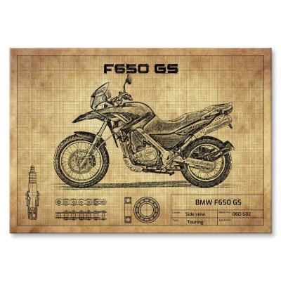 Plakat metalowy  BMW F650 GS Prezent