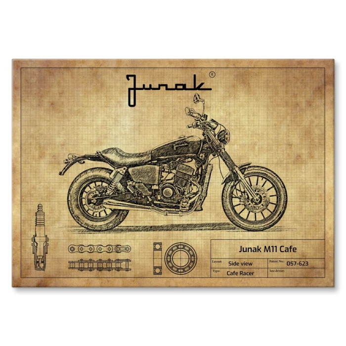 Plakat metalowy Junak M11 Cafe Prezent