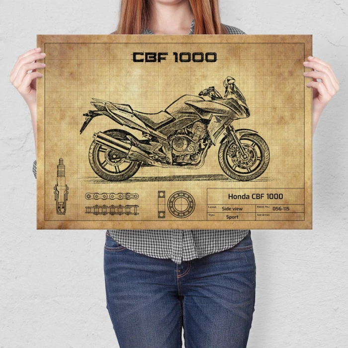 Plakat metalowy Honda CBF 1000 Prezent