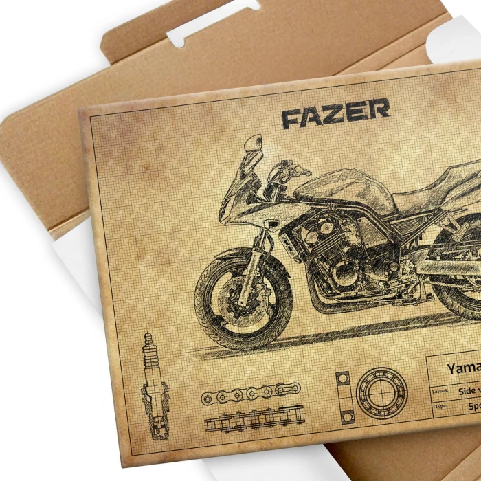 Plakat metalowy Yamaha FZS600 Fazer Prezent