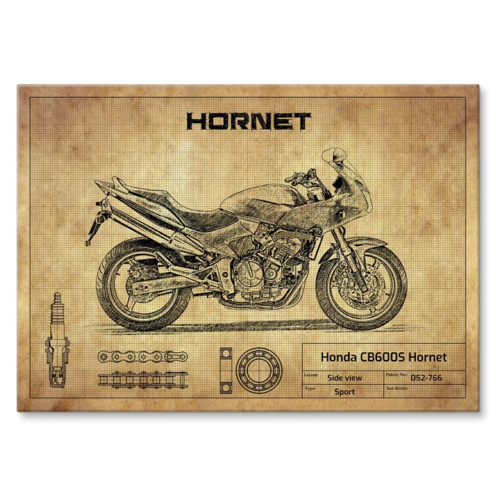 Plakat metalowy Honda CB600S Hornet Prezent