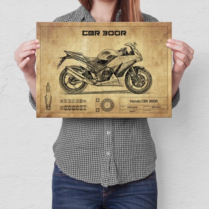 Plakat metalowy Honda CBR 300R Prezent