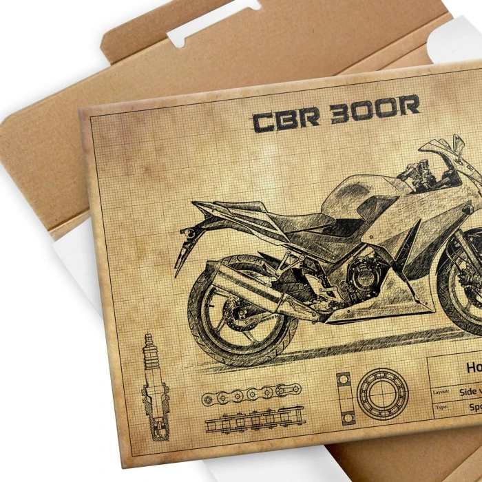 Plakat metalowy Honda CBR 300R Prezent