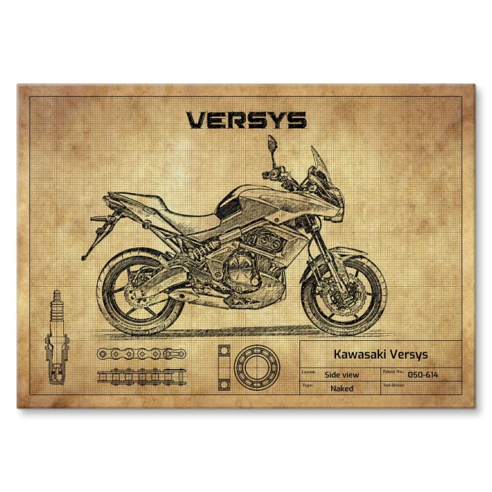 Plakat metalowy Kawasaki Versys Prezent